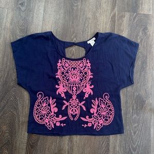 Love On A Hanger Floral Embroidered Top